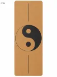 Korgist jooga-, fitness- ja pilatese matt 61x183 cm YIN YANG mustriga