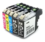 Brother LC123 tindikassetid, 5 tk, uue kiibiga, sobib DCP-J132W, DCP-J152W