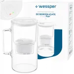 Wessper D2 BOROSILICATE LED tulevikuvoolu loenduriga klaasist veekann