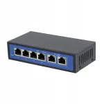 6 pesaga v&otilde;rgul&uuml;liti 4 PoE ja 2 uplink pesaga, 10/100 Mbps