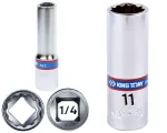 Padrunv&otilde;ti KING TONY 1/4" 12-kandiline Cr-V 11 x 50 mm 223011M PRO