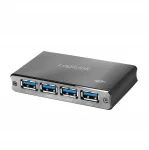 USB 3.0 jagaja LogiLink, 4 pesa, alumiiniumist korpus, 5 Gbit/s, 5V/4A toide