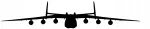 Kleebis taustata ANTONOV AN-225 MRIJA, 4,5 x 23,3 cm