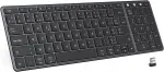 Juhtmevaba Bluetooth klaviatuur USB 2.4G, hall, AZERTY, prantsuse