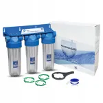 Kolmekorruseline veefilter FHPRCL34-B-TRIPLE 3/4" AQUAFILTER 10