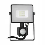 V&auml;ljas LED prožektor V-TAC 10W liikumisanduriga, Cut-OFF funktsioon, must, 4000K, 800 lm