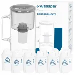 Vees filtreerimise kann Wessper 3l D2 BOROSILICATE kaksteist filtreerivat kassetti