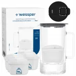 Wessper D4 BOROSILICATE MINI 2 l klaasist veekann 6 filtriga