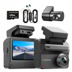 DDPAI Z50 Pro auto videoregistraator tagakaameraga, 128GB ja &uuml;hendusjuhtmetega