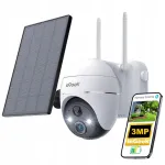 V&auml;ljas p&auml;ikesepatareiga WiFi-kaamera, 3 MP, p&ouml;&ouml;ratav, IP, juhtmevaba, alarmiga
