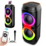 Kaasaskantav Bluetooth k&otilde;lar RGB bassik&otilde;lariga ja mikrofoniga