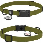 Veekindel koera kaelarihm Waudog Magnet, suurus L, 34-49 cm, 25 mm, khaki v&auml;rvi