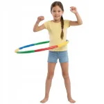 Laste kokkupandav hula hoop, 8-osaline, 77 cm, v&auml;rviline