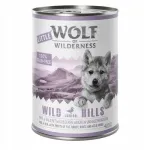 Wolf of Wilderness Junior Wild Hills koerte konservid pardiliha ja vasikalihaga, 12 x 400 g