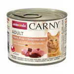 Animonda Carny Adult m&auml;rg kassitoit kanaliha, kalkuniliha ja s&uuml;damek&ouml;&ouml;giviljadega, 200g