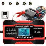Akulaadija LCD-ekraaniga, 12V/24V, 10A, taastamisfunktsiooniga