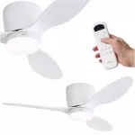 Lagi ventilaator LED lambiga EBERG ARX 106 cm, 3 labaga, vaikne, pult