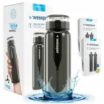 Vee pudel filtriga Wessper ActiveMax Clarti 0,68 l, Tritan, must, viie filtriga