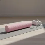 Vahust massaažirull Pilates harjutusteks, keskmise k&otilde;vadusega, 60x10 cm, roosa