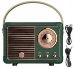 Juhtmevaba karaoke k&otilde;lar retrostiilis, 400mAh, 5V, 3W, roheline