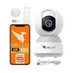 Sise IP-kaamera ORLLO TW1, 8MP, 4K, WiFi, mikrofon ja k&otilde;lar, p&ouml;&ouml;ratav