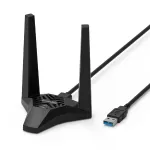Traadita USB WiFi adapter, 1300Mbps, kahesageduseline, USB 3.0, 2,4GHz/400Mbps ja 5GHz/866Mbps