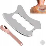 Rostevabast terasest kaksosalised n&auml;omassaažiseadmed Gua Sha komplekt