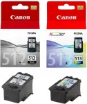 Canon PG-512 must + CL-513 v&auml;rviline tindikassett, sobib iP2700, MP250, MX320