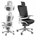 Kontoritool WAU 2, valge, ergonoomiline, p&ouml;&ouml;ramisega alus
