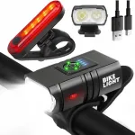 LED jalgratta valguste komplekt ACU USB, esi- ja tagumine, alumiinium
