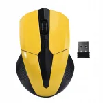 Juhtmevaba kollane optiline hiir, USB