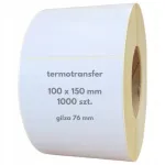 Termosiirde etikett 100x150 mm, 1000 tk, valge, kollane alus