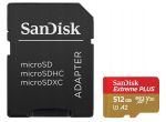 SANDISK Extreme Plus microSDXC 512GB m&auml;lukaart adapteriga