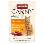 ANIMONDA CARNY ADULT m&auml;rg kassitoit veise- ja kanalihaga 85g
