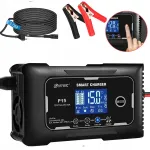 Automaatne akulaadija LCD-ekraaniga, 12V/24V