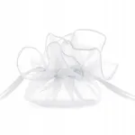 Valged organza kotid seebidele ja &uuml;mmargustele k&uuml;&uuml;naldele, 25x25 cm, 10 tk.