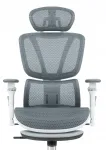 Ergonoomiline kontoritool Hell's Chair HC-1044, hall/valge, kangas