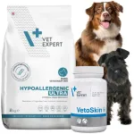 Ultra h&uuml;poallergeenne kuivkoeratoit 2 kg + Vet Expert VetoSkin komplekt
