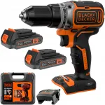 Juhtmeta kruvikeeraja-puur 18V Black+Decker BL186K1B2-QW, 2x2,0Ah
