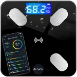 Anal&uuml;&uuml;tilised elektroonilised vannitoa kaalud, nutikad, rakendusega, BMI