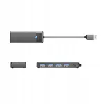 USB-jaotur, 4 pesa, must