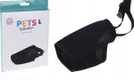 Pehme tekstiilistikast koera n&auml;omask Pets Collection, must, suurused S M L