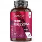 Toidulisand WeightWorld Trans Resveratrol kvertsetiiniga 550 mg 120 kapslit