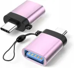 USB 3.0 USB-C OTG adapter, kiire andmeedastus, roosa