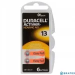 Kuuldeaparaadi patareid Duracell Activair 13, 6 tk