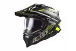 Motorratturi kiiver LS2 MX701 Explorer C Edge must/kollane, suurus L