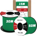 Paracord k&ouml;is 2 mm, 15 m, nailon, 90 kg, roheline