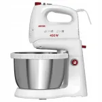K&ouml;&ouml;gimikser p&ouml;&ouml;rleva INOX kausiga MPM MMR-21Z, 400 W, valge