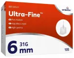 embecta Ultra-Fine insuliinin&otilde;elad 31G, 0,25 x 6 mm, 105 tk.