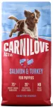 CARNILOVE Active Salmon & Turkey koeratoit noortele kutsikatele, 12 kg